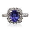 Image 1 : 14KT White Gold 1.71ct Tanzanite and Diamond Ring