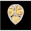 Image 3 : 14KT Yellow Gold 5.33ctw Citrine and Diamond Ring