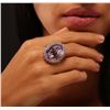 Image 1 : 14KT White Gold 40.04ct GIA Certified Kunzite and Diamond Ring