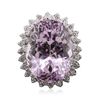 Image 3 : 14KT White Gold 40.04ct GIA Certified Kunzite and Diamond Ring