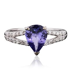 14KT White Gold 1.63ct Tanzanite and Diamond Ring