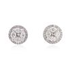 Image 3 : 14KT White Gold 2.14ctw Diamond Stud Earrings