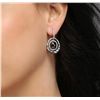 Image 1 : 18KT White Gold 8.56ctw Black Diamond Earrings