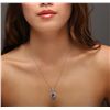 Image 2 : 14KT White Gold 2.70ct Tanzanite and Diamond Pendant With Chain