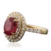 Image 2 : 14KT Yellow Gold 2.17ct Ruby and Diamond Ring