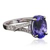 Image 2 : 18KT White Gold 4.53ct Tanzanite and Diamond Ring