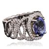 Image 2 : 14KT Two-Tone Gold 3.27ct Tanzanite and Diamond Ring