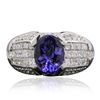 Image 1 : 14KT White Gold 2.63ct Tanzanite and Diamond Ring