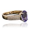 Image 2 : 14KT Yellow Gold 1.78ct Tanzanite and Diamond Ring