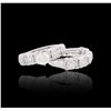 Image 8 : 18KT White Gold 2.86ctw Diamond Wedding Ring Set