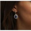 Image 2 : 14KT White Gold 3.86ctw Tanzanite and Diamond Earrings