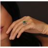 Image 2 : 18KT White Gold 4.09ct Emerald and Diamond Ring