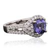 Image 2 : 18KT White Gold 2.55ct Tanzanite and Diamond Ring