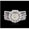 Image 1 : 18KT White Gold 2.00ctw Diamond Ring