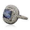 Image 2 : 14KT White Gold 3.08ct Tanzanite and Diamond Ring