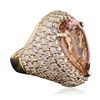 Image 2 : 14KT Yellow Gold 10.83ct Morganite and Diamond Ring