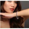 Image 2 : 14KT White Gold 15.39ctw Tanzanite and Diamond Bracelet