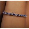Image 6 : 14KT White Gold 15.39ctw Tanzanite and Diamond Bracelet