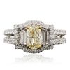 Image 1 : 18KT Two-Tone 2.03ctw Oval Cut Diamond Ring