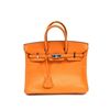 Image 1 : Authentic Vintage Hermes 25cm Birkin Bag in Orange Ardenne Leather with Palladium Hardware