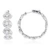 Image 4 : 14KT White Gold 4.37ctw Diamond Hoop Earrings