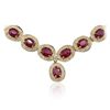 Image 4 : 14KT Yellow Gold 24.05ctw Ruby and Diamond Necklace