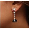 Image 1 : 18KT White Gold 16.03ctw Black Diamond Earrings