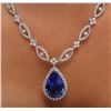 Image 2 : 18KT White Gold 19.12ct Tanzanite and Diamond Necklace