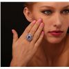 Image 2 : 14KT White Gold 4.44ctw Tanzanite and Diamond Ring