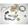 Image 1 : BAG OF ASSORTED VINTAGE JEWELRY INCLUDING BAGEL BRACELETS/VINTAGE EARRINGS AND MORE!!