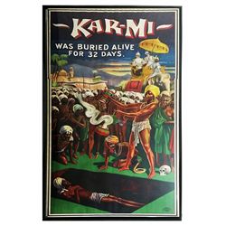 FULL MOON ORIGINAL KARMI MAGIC FAKIR 3 SHEET POSTER
