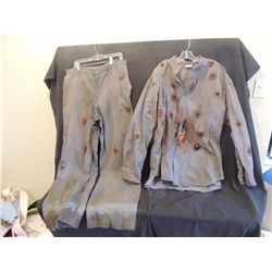 JASON X  VOORHEES SCREEN WORN & MATCHED BLOODY BULLET RIDDLED WARDROBE WITH WOUNDS