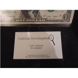 BORDELLO OF BLOOD TALES FROM THE CRYPT GUTTMAN INVESTIGATIONS BUSINESS CARD DENNIS MILLER