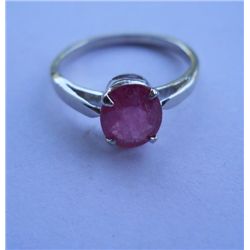 2.020g Ring of Ruby Made in 925 Silver
