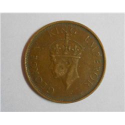 Early Indian One Quarter Anna at the time of Rule of George V King Emperor of Year 1925