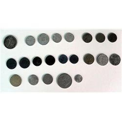 COLLECTION OF COINS-WWII & MORE RECENT-GERMAN,US,JAPAN