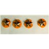 Image 1 : 4 WWII ITALIAN RANK STARS-GOLD STARS-CRIMP BACK