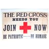 Image 1 : Vintage WWII The Red Cross Needs You Fabric Poster