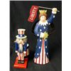 Image 1 : WOOD STATUE OF MISS LIBERTY & NUTCRACKER OF UNCLE SAM