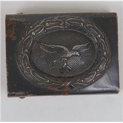 EARLY NAZI LUFTWAFFE EM BUCKLE-GRAY-BLUE STEEL