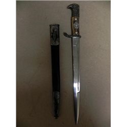 NAZI POLICE STAG GRIP BAYONET & SCABBARD ORIGINAL