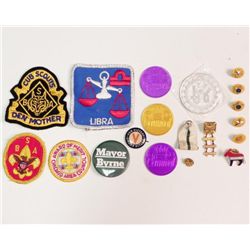 Lot of Vintage Military Pins Boy Scouts Badges Coins