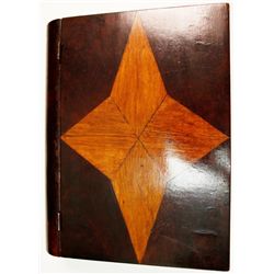 Antique Civil War Wooden Bible Box w/ Stained Inlay