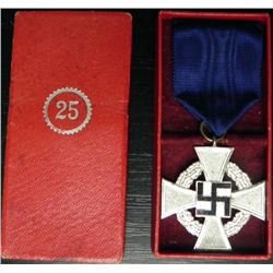 ORIGINAL CASED NAZI 25 YEAR FAITHFUL SERVICE AWARD