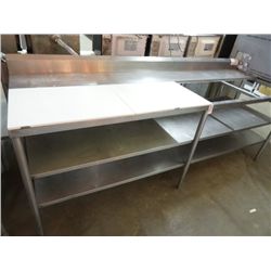 8' S/S Cut Top Table