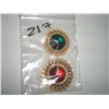 Image 1 : VINTAGE BEAUTIFUL BUTTON COVERS 2 TOTAL WITH COLORFUL STONES ALL STAMPED *NONY NEW YORK*!!