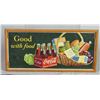 Image 1 : Coca Cola Paper Advertising Sign In Frame