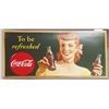 Image 1 : Long Coca Cola Cardboard Litho Advertising Sign