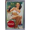 Image 1 : Tall Coca Cola Cardboard Litho Advertising Sign