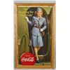 Image 1 : Coca Cola Cardboard Advertising Sign In Frame